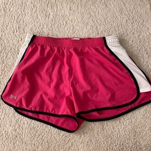 Bright pink Under Armour Shorts, size medium